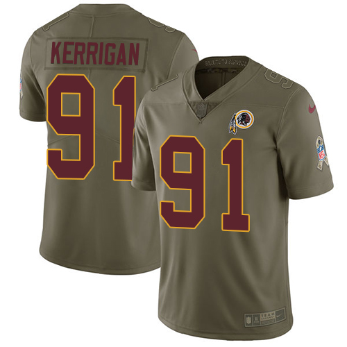 Nike Redskins #91 Ryan Kerrigan Olive Youth Stitched NFL Limited Salute to Service Jersey